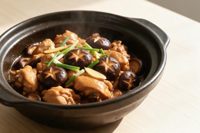 香菇滑鸡煲