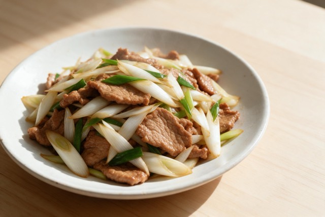 葱爆肉片