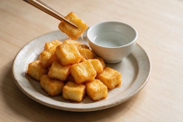 拔丝奶豆腐