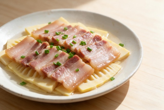 咸肉蒸春笋