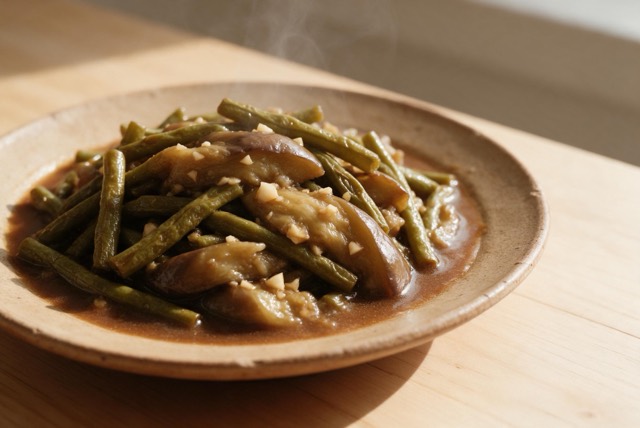 豆角焖茄子
