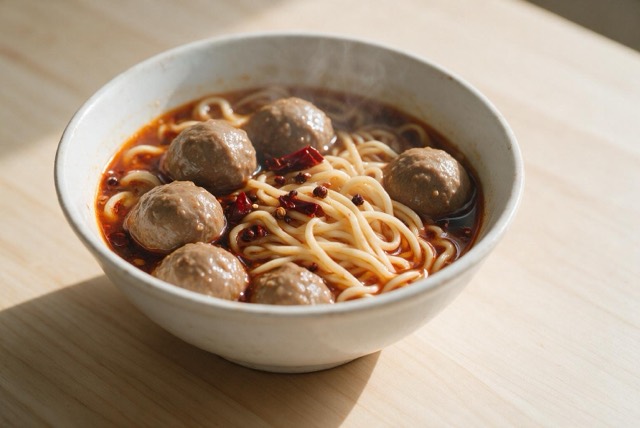 临汾牛肉丸子面