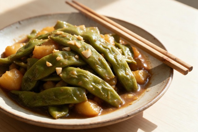 油豆角炖土豆