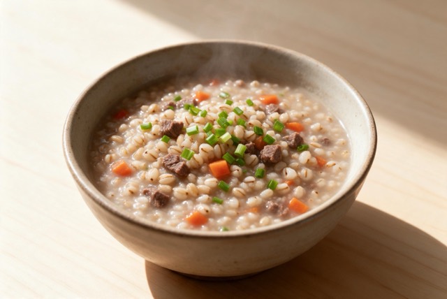 青稞牛肉粥
