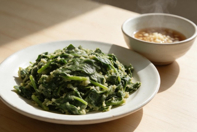 菠菜麦饭