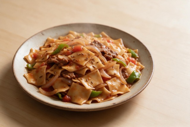 羊肉炒面片