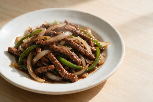 黑椒炒牛柳