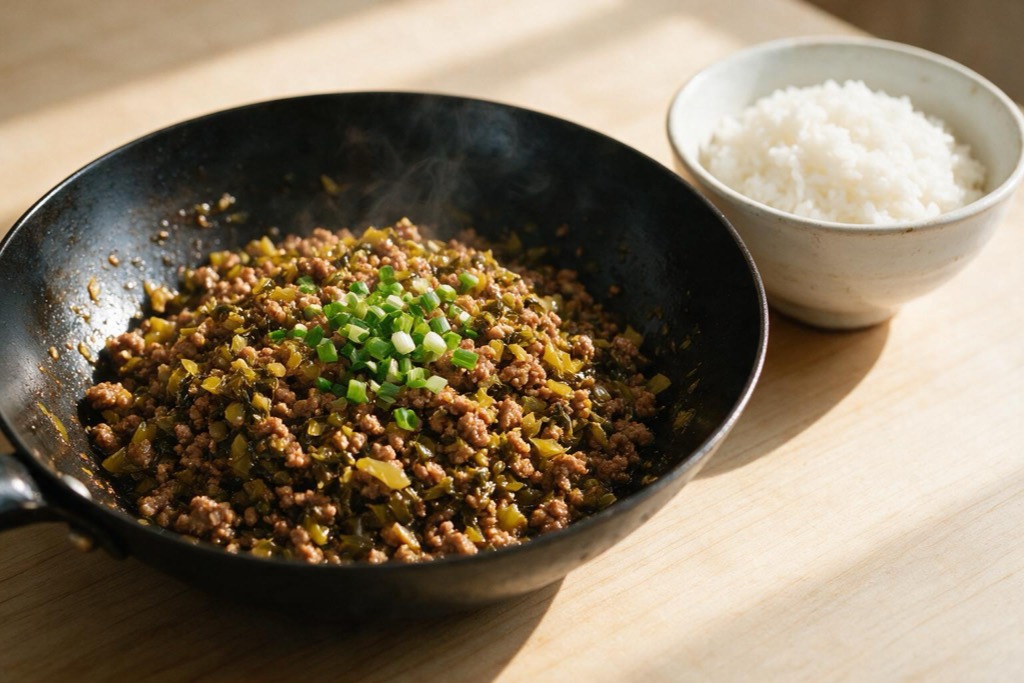 盐酸菜炒肉末