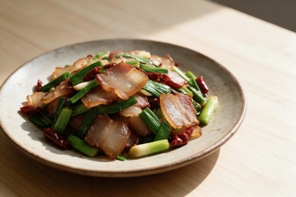 蒜苗炒腊肉