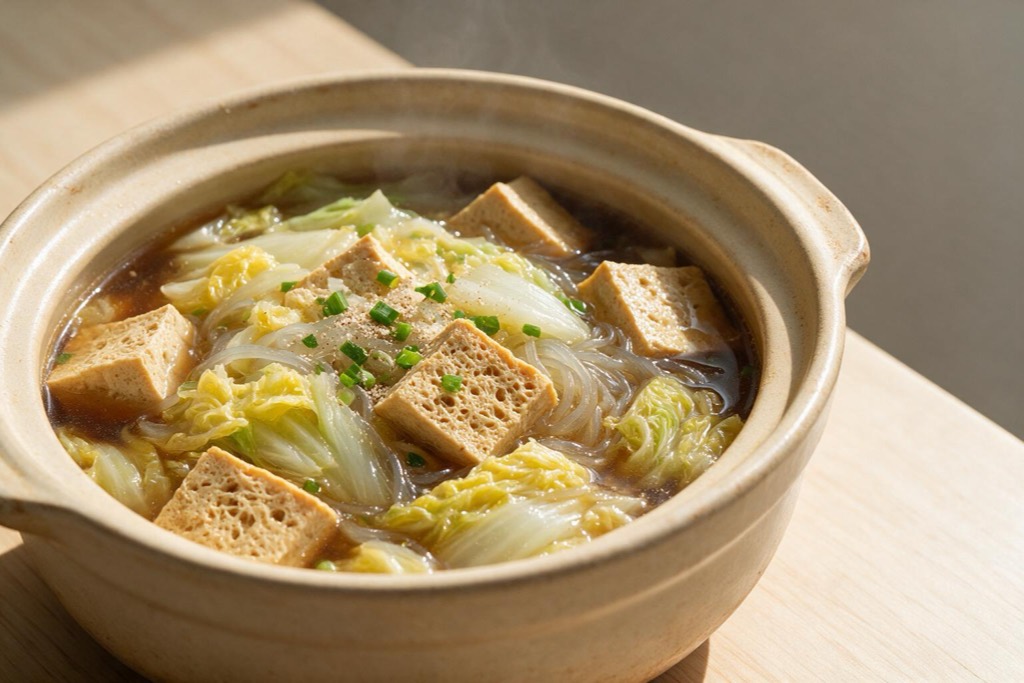 白菜炖冻豆腐