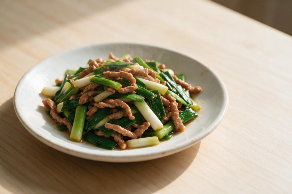蒜苗炒肉
